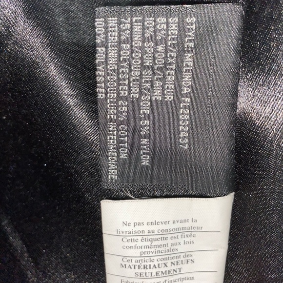 London Fog Black Wool & Silk Blend Trench Peacoat Jacket Ladies Large (12) - Picture 4 of 4